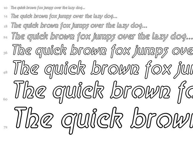 Aerolite font waterfall